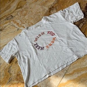 Madewell White “wish you were here” T-shirt